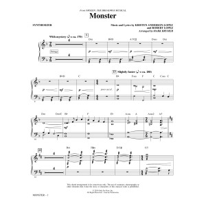 Monster (from Frozen The Broadway Musical) (arr. Mark Brymer) - Synthesizer