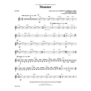 Monster (from Frozen The Broadway Musical) (arr. Mark Brymer) - Guitar