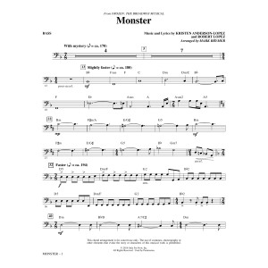 Monster (from Frozen The Broadway Musical) (arr. Mark Brymer) - Bass