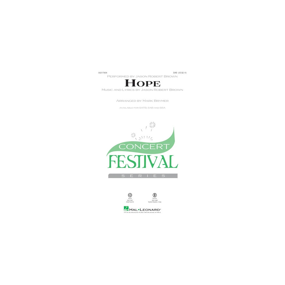 Hope (from How We React and How We Recover) (arr. Mark Brymer)