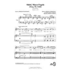 Shlof, Mayn Fegele (A Lullaby) (arr. Ryan Nowlin)