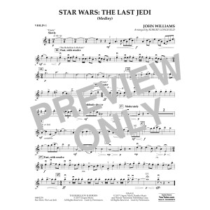 Star Wars: The Last Jedi (Medley) (arr. Robert Longfield) - Violin 1