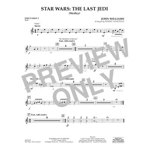 Star Wars: The Last Jedi (Medley) (arr. Robert Longfield) - Percussion 2