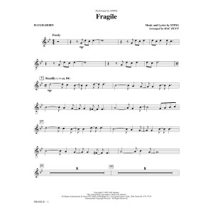 Fragile (arr. Mac Huff) - Flugelhorn