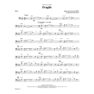 Fragile (arr. Mac Huff) - Bass