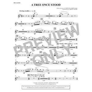 A Tree Once Stood - Alto Recorder