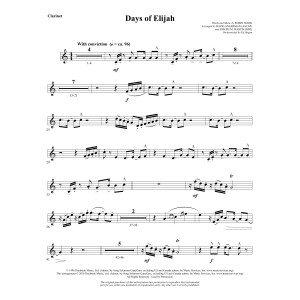 Days of Elijah (arr. David Angerman) - Bb Clarinet