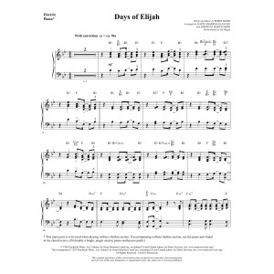 Days of Elijah (arr. David Angerman) - Electric Piano