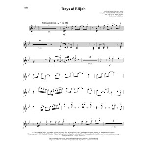Days of Elijah (arr. David Angerman) - Violin