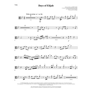 Days of Elijah (arr. David Angerman) - Viola