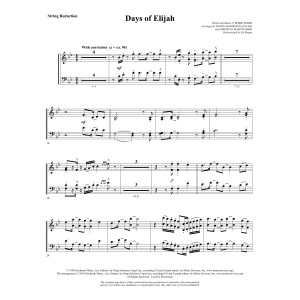Days of Elijah (arr. David Angerman) - Keyboard String Reduction