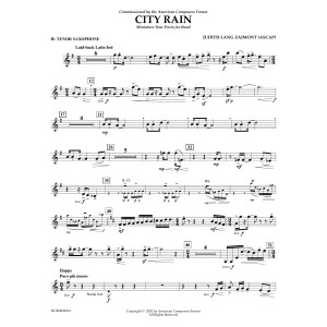 City Rain - Bb Tenor Saxophone