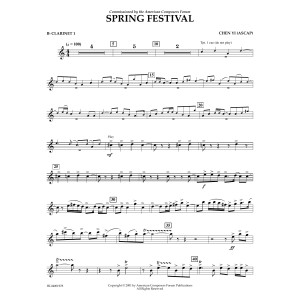 Spring Festival - Bb Clarinet 1