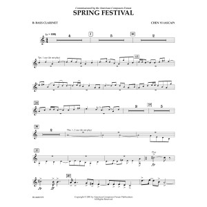 Spring Festival - Bb Bass Clarinet