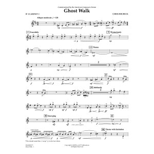 Ghost Walk - Bb Clarinet 2