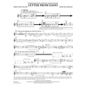 Letter from Sado - Oboe Team Yellow