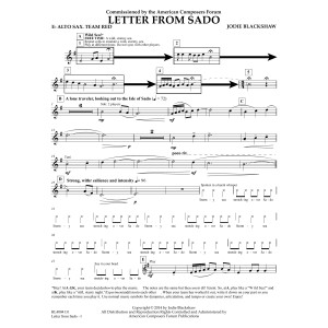 Letter from Sado - Eb Alto Saxophone Team Red