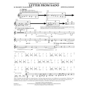 Letter from Sado - Bb Trumpet Team Purple