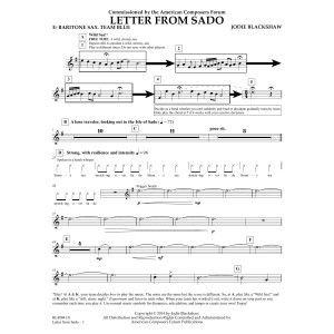 Letter from Sado - Eb Baritone Sax Team Blue