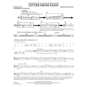 Letter from Sado - Baritone or Trombone Team Blue