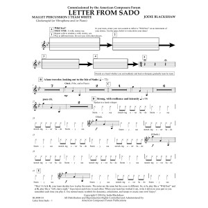 Letter from Sado - Mallet Perc 1 Bells Team White