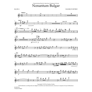 Nonantum Bulgar - Flute 1