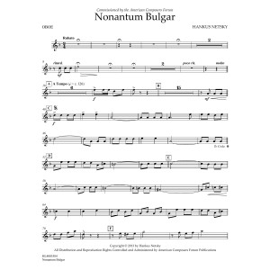 Nonantum Bulgar - Oboe