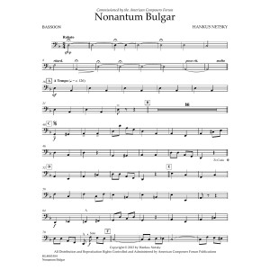 Nonantum Bulgar - Bassoon
