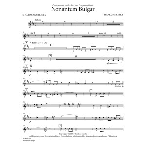 Nonantum Bulgar - Eb Alto Saxophone 2