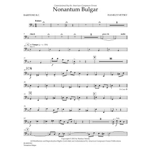 Nonantum Bulgar - Baritone B.C.
