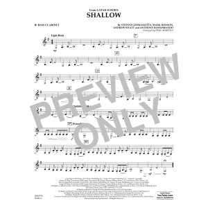 Shallow (from A Star Is Born) (arr. Paul Murtha) - Bb Bass Clarinet