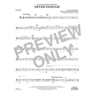 Never Enough (from The Greatest Showman) (arr. Johnnie Vinson) - Bassoon