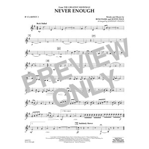 Never Enough (from The Greatest Showman) (arr. Johnnie Vinson) - Bb Clarinet 2
