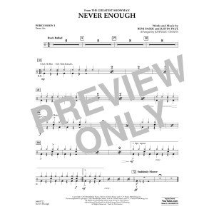 Never Enough (from The Greatest Showman) (arr. Johnnie Vinson) - Percussion 1