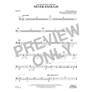 Never Enough (from The Greatest Showman) (arr. Johnnie Vinson) - Timpani