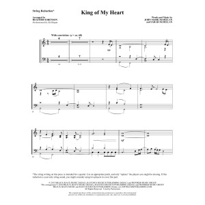 King of My Heart (arr. Heather Sorenson) - Keyboard String Reduction