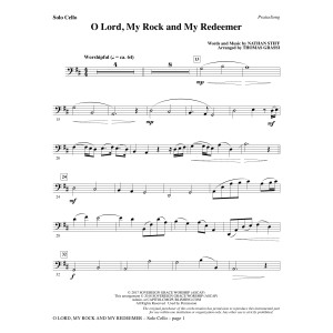 O Lord, My Rock and My Redeemer (arr. Thomas Grassi) - Solo Cello