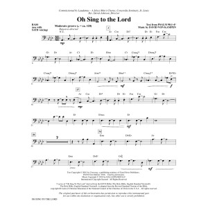 Oh Sing to the Lord - Bass (Use w/ SATB voicing)