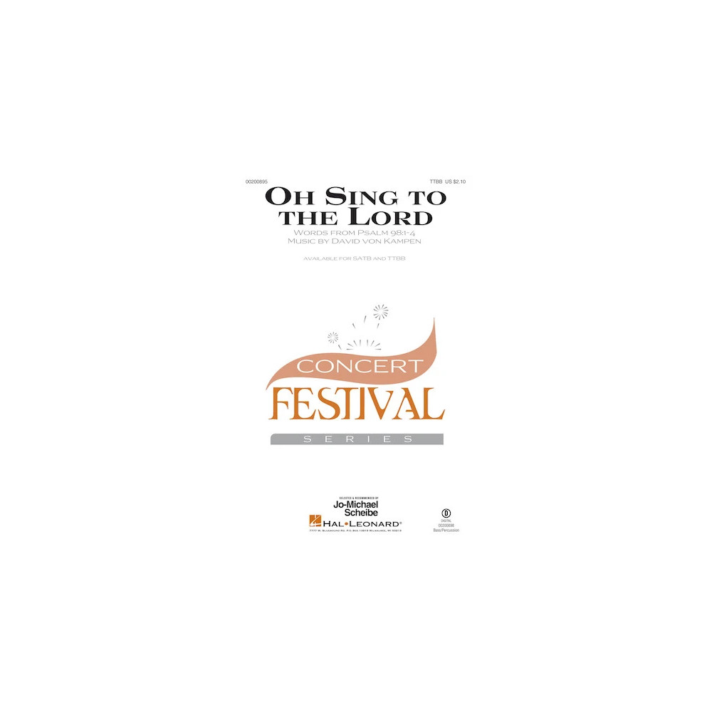 Oh Sing to the Lord - Bass (Use w/ TTBB voicing)