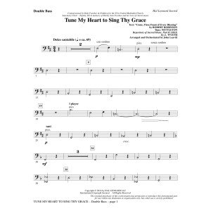 Tune My Heart to Sing Thy Grace (arr. John Leavitt) - Double Bass