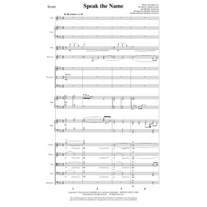 Speak the Name - Full Score