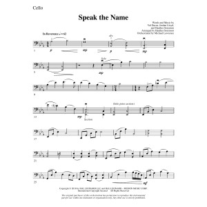 Speak the Name - Cello
