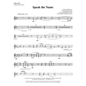 Speak the Name - Alto Sax (sub. Horn)