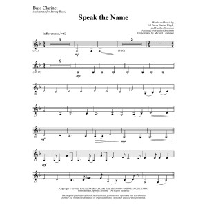 Speak the Name - Bass Clarinet (sub Bass)