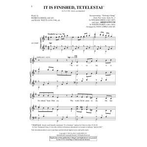 It Is Finished, Tetelestai (arr. Faye Lopez)