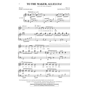 To The Maker, Alleluia!