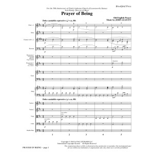 Prayer of Being - Full Score