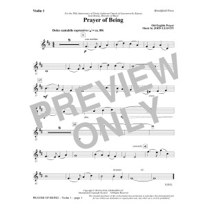 Prayer of Being - Violin 1