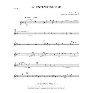 A Lenten Response - Violin 1