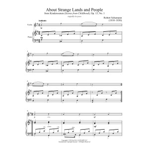 Of Strange Lands And People, Op. 15, No. 1